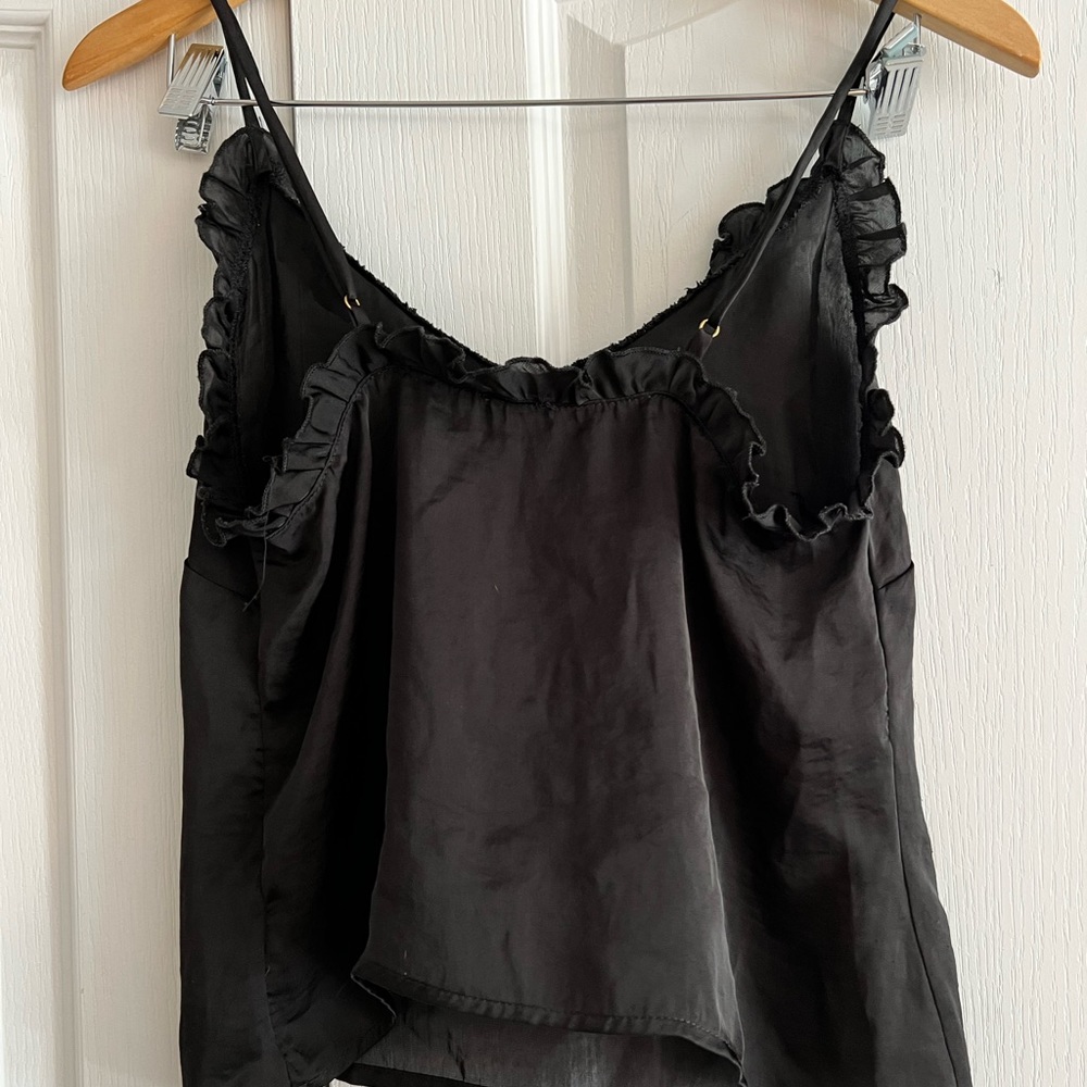Black satin free people tank top - Picture 5 of 6